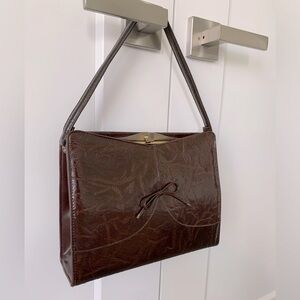 1960s top handle bow detail handbag!